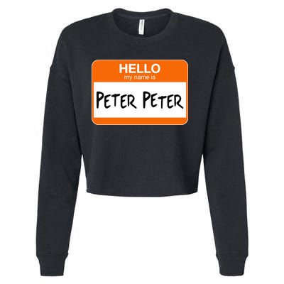 Hello My Name Is Peter Peter Cropped Pullover Crew