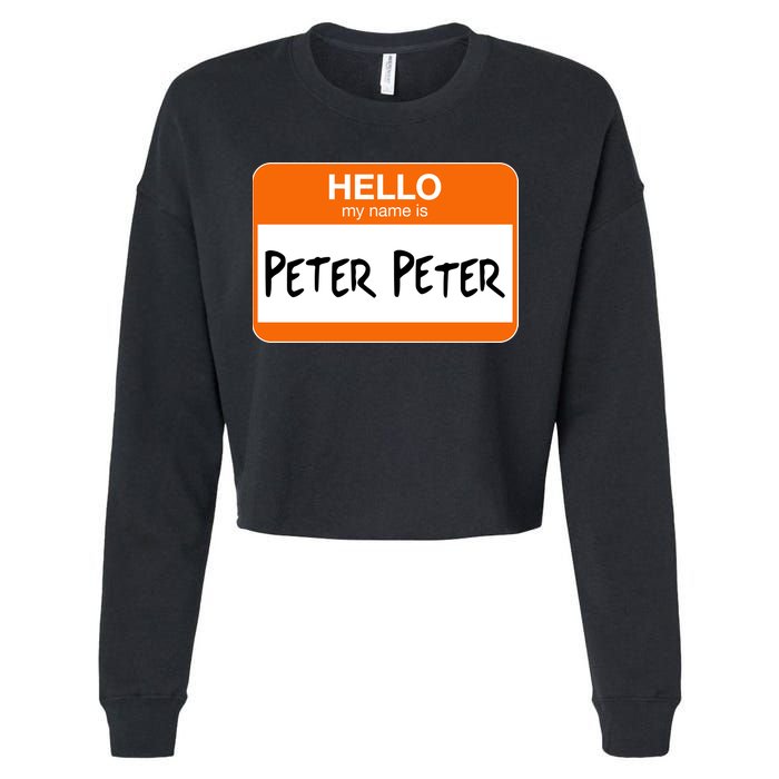 Hello My Name Is Peter Peter Cropped Pullover Crew