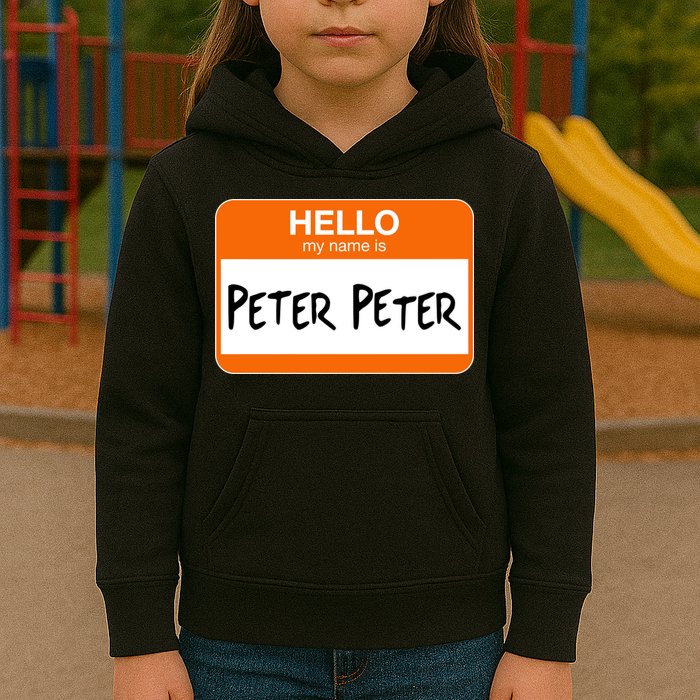 Hello My Name Is Peter Peter Kids Hoodie