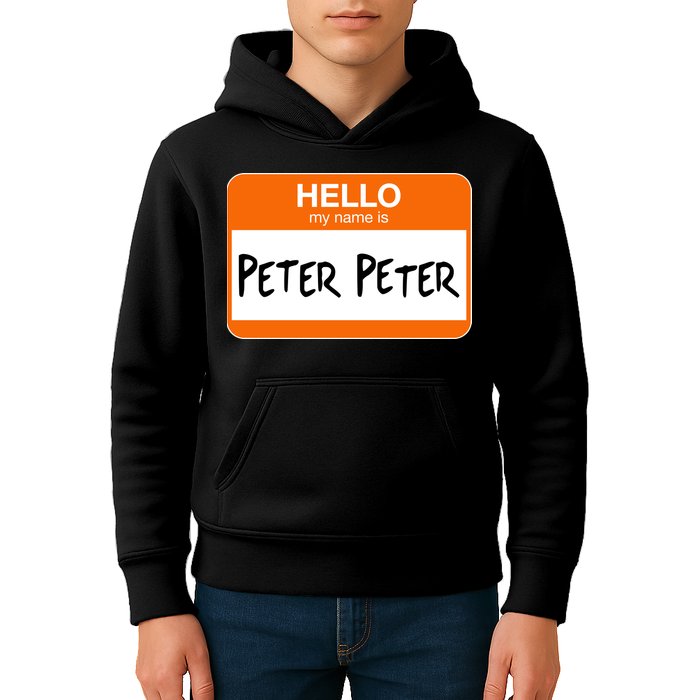 Hello My Name Is Peter Peter Kids Hoodie