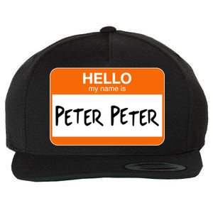 Hello My Name Is Peter Peter Wool Snapback Cap