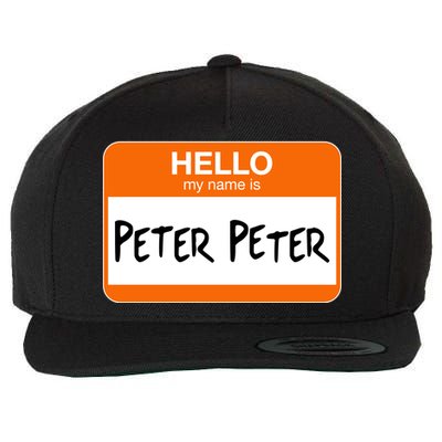 Hello My Name Is Peter Peter Wool Snapback Cap