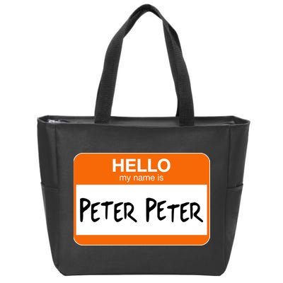 Hello My Name Is Peter Peter Zip Tote Bag