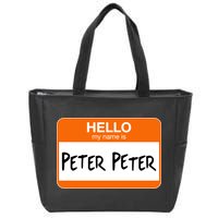 Hello My Name Is Peter Peter Zip Tote Bag