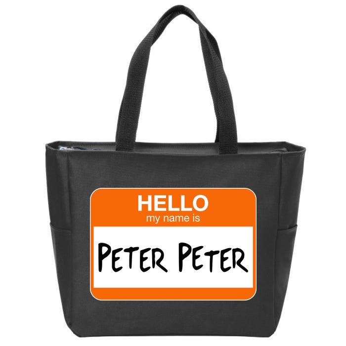 Hello My Name Is Peter Peter Zip Tote Bag