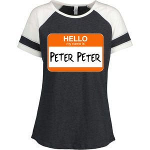 Hello My Name Is Peter Peter Enza Ladies Jersey Colorblock Tee