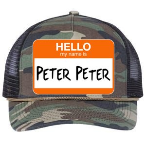 Hello My Name Is Peter Peter Retro Rope Trucker Hat Cap