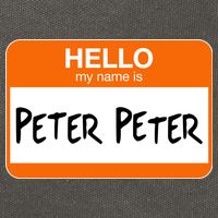 Hello My Name Is Peter Peter Cotton Canvas Backpack