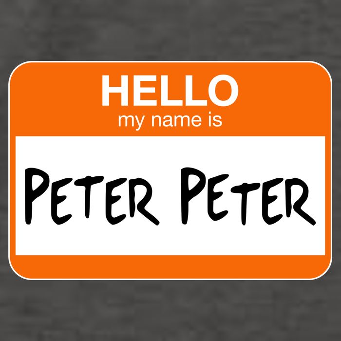 Hello My Name Is Peter Peter Vector Backpack
