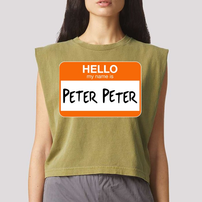 Hello My Name Is Peter Peter Garment-Dyed Women's Muscle Tee