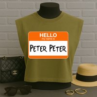 Hello My Name Is Peter Peter Garment-Dyed Women's Muscle Tee