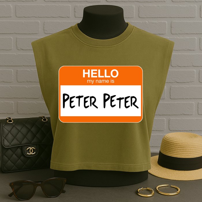 Hello My Name Is Peter Peter Garment-Dyed Women's Muscle Tee