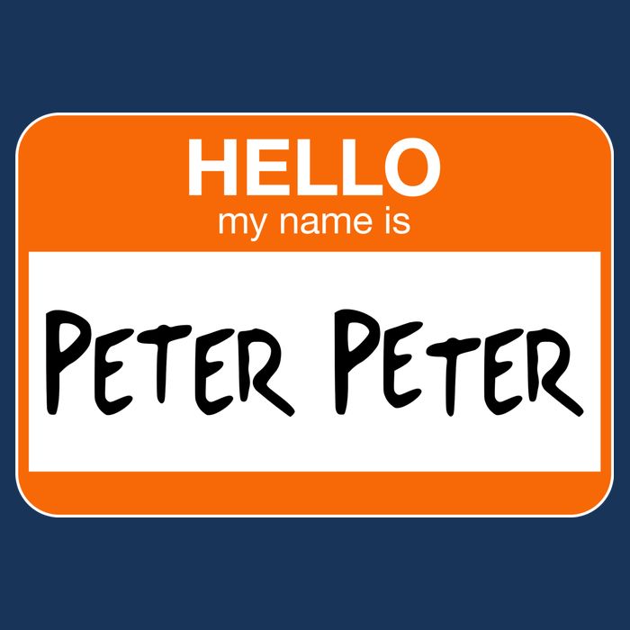 Hello My Name Is Peter Peter Infant Baby Jersey Bodysuit