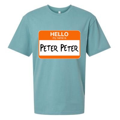 Hello My Name Is Peter Peter Sueded Cloud Jersey T-Shirt