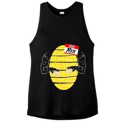 Hello My Name is Rex T-Rex Halloween Ladies PosiCharge Tri-Blend Wicking Tank