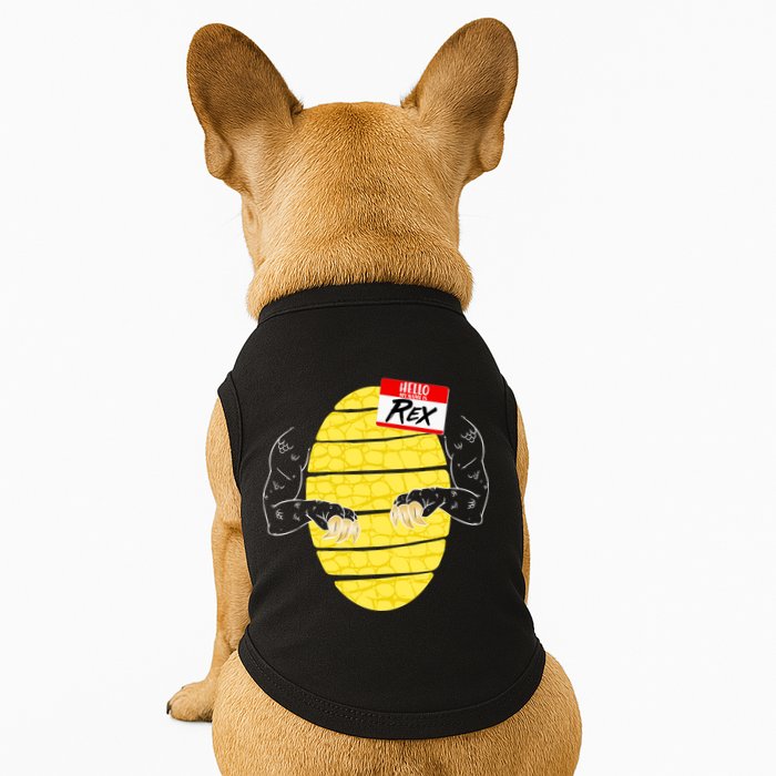 Hello My Name is Rex T-Rex Halloween Doggie Tank