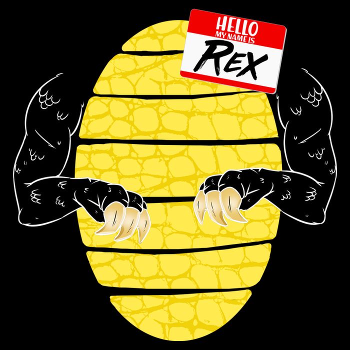 Hello My Name is Rex T-Rex Halloween Apron