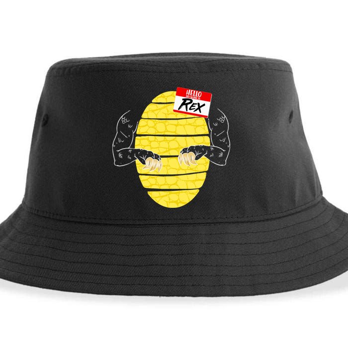 Hello My Name is Rex T-Rex Halloween Sustainable Bucket Hat
