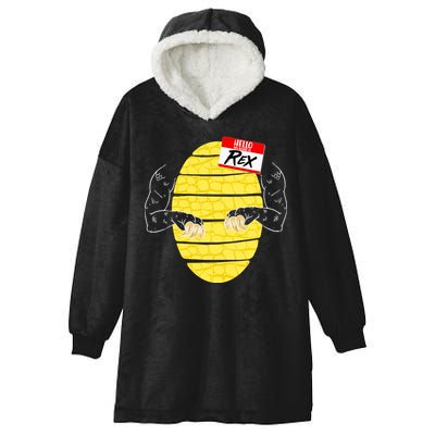 Hello My Name is Rex T-Rex Halloween Hooded Wearable Blanket