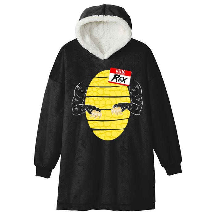 Hello My Name is Rex T-Rex Halloween Hooded Wearable Blanket