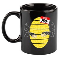 Hello My Name is Rex T-Rex Halloween 11oz C Handle Ceramic Mug