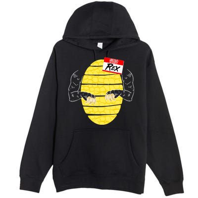 Hello My Name is Rex T-Rex Halloween Premium Pullover Hoodie