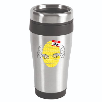 Hello My Name is Rex T-Rex Halloween 16oz Travel Tumbler
