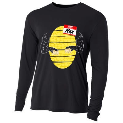 Hello My Name is Rex T-Rex Halloween Cooling Performance Long Sleeve Crew