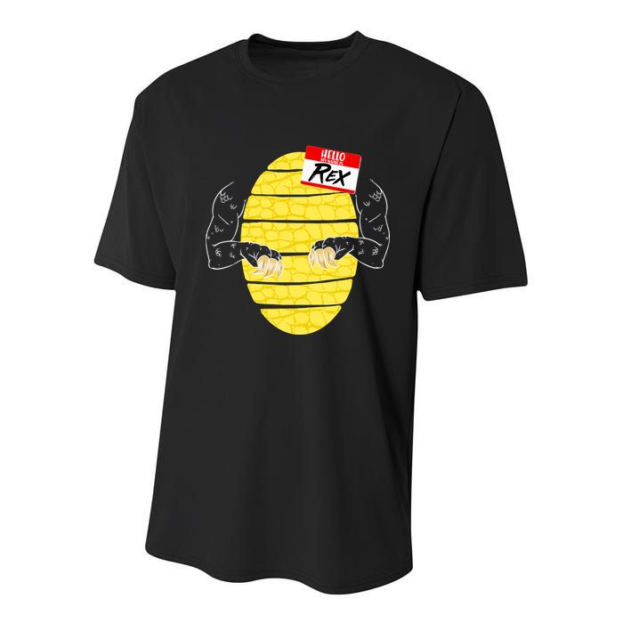 Hello My Name is Rex T-Rex Halloween Youth Performance Sprint T-Shirt
