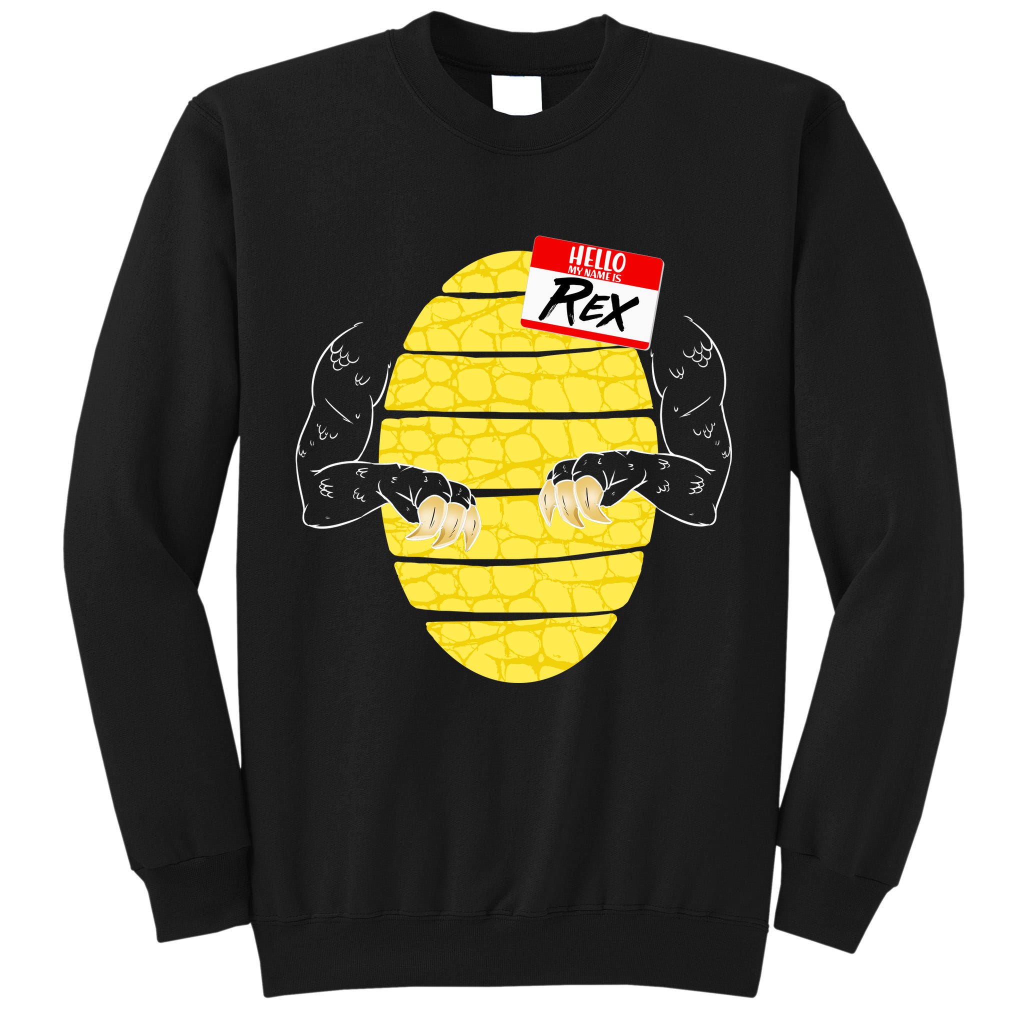 Hello My Name is Rex T-Rex Halloween Tall Sweatshirt