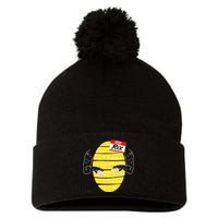 Hello My Name is Rex T-Rex Halloween Pom Pom 12in Knit Beanie