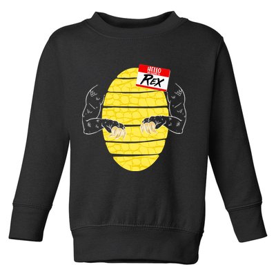 Hello My Name is Rex T-Rex Halloween Toddler Sweatshirt