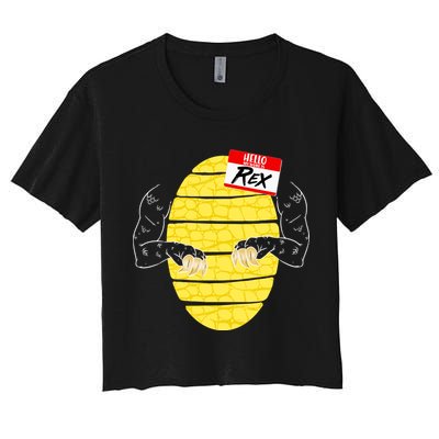 Hello My Name is Rex T-Rex Halloween Crop Top