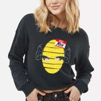 Hello My Name is Rex T-Rex Halloween Cropped Pullover Crew