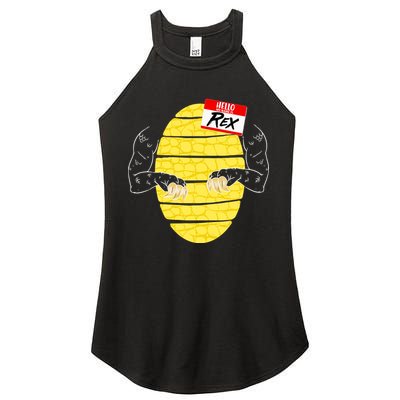 Hello My Name is Rex T-Rex Halloween Women's Perfect Tri Rocker Tank