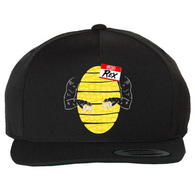 Hello My Name is Rex T-Rex Halloween Wool Snapback Cap