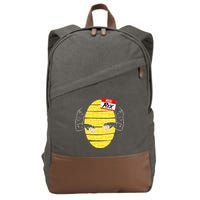 Hello My Name is Rex T-Rex Halloween Cotton Canvas Backpack