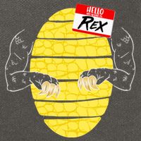 Hello My Name is Rex T-Rex Halloween Cotton Canvas Backpack