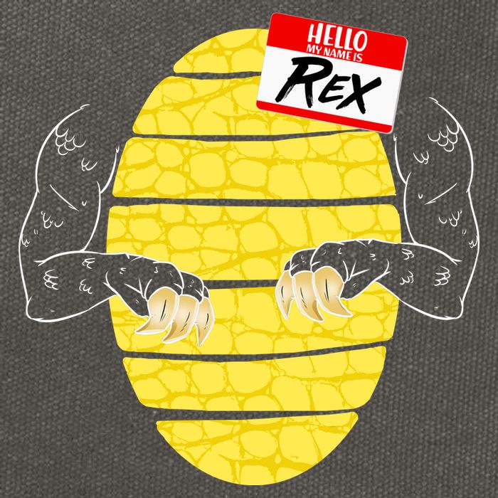 Hello My Name is Rex T-Rex Halloween Cotton Canvas Backpack