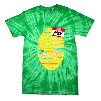 Hello My Name is Rex T-Rex Halloween Tie-Dye T-Shirt
