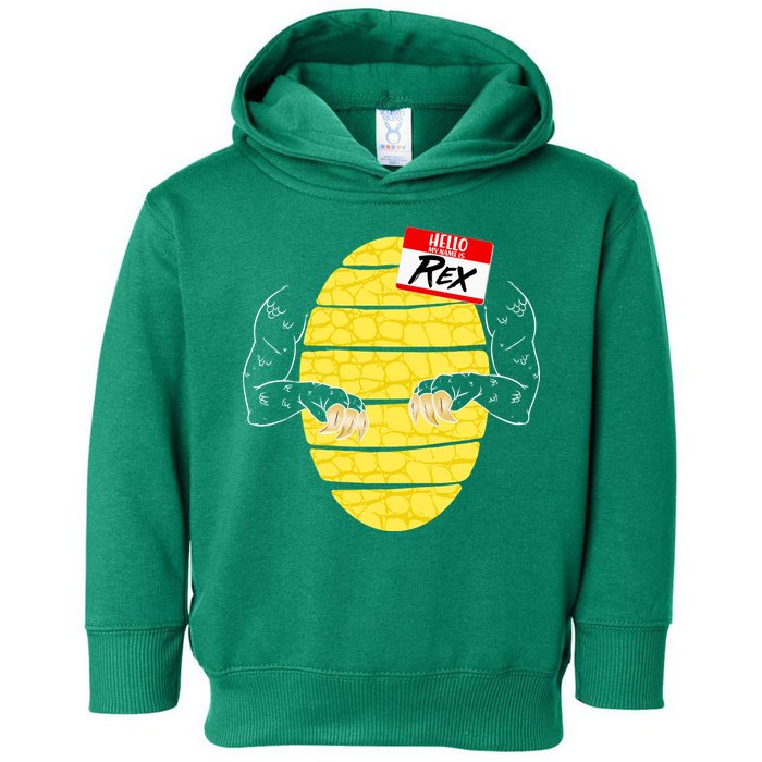 Hello My Name is Rex T-Rex Halloween Toddler Hoodie