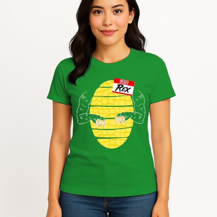 Hello My Name is Rex T-Rex Halloween Womens T-Shirt