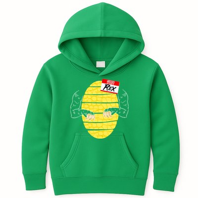 Hello My Name is Rex T-Rex Halloween Kids Hoodie