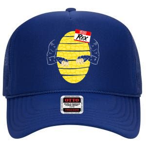 Hello My Name is Rex T-Rex Halloween High Crown Mesh Back Trucker Hat