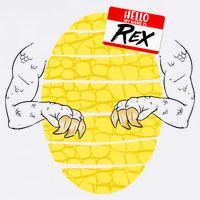 Hello My Name is Rex T-Rex Halloween Garment-Dyed Sweatshirt