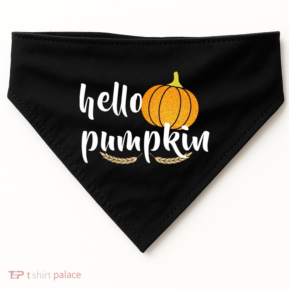Hello Pumpkin USA-Made Doggie Bandana