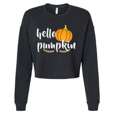 Hello Pumpkin Cropped Pullover Crew