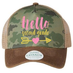 Hello Second Grade Cute Elementary School Legacy Tie Dye Trucker Hat