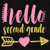 Hello Second Grade Cute Elementary School Ladies PosiCharge Tri-Blend Wicking Tank