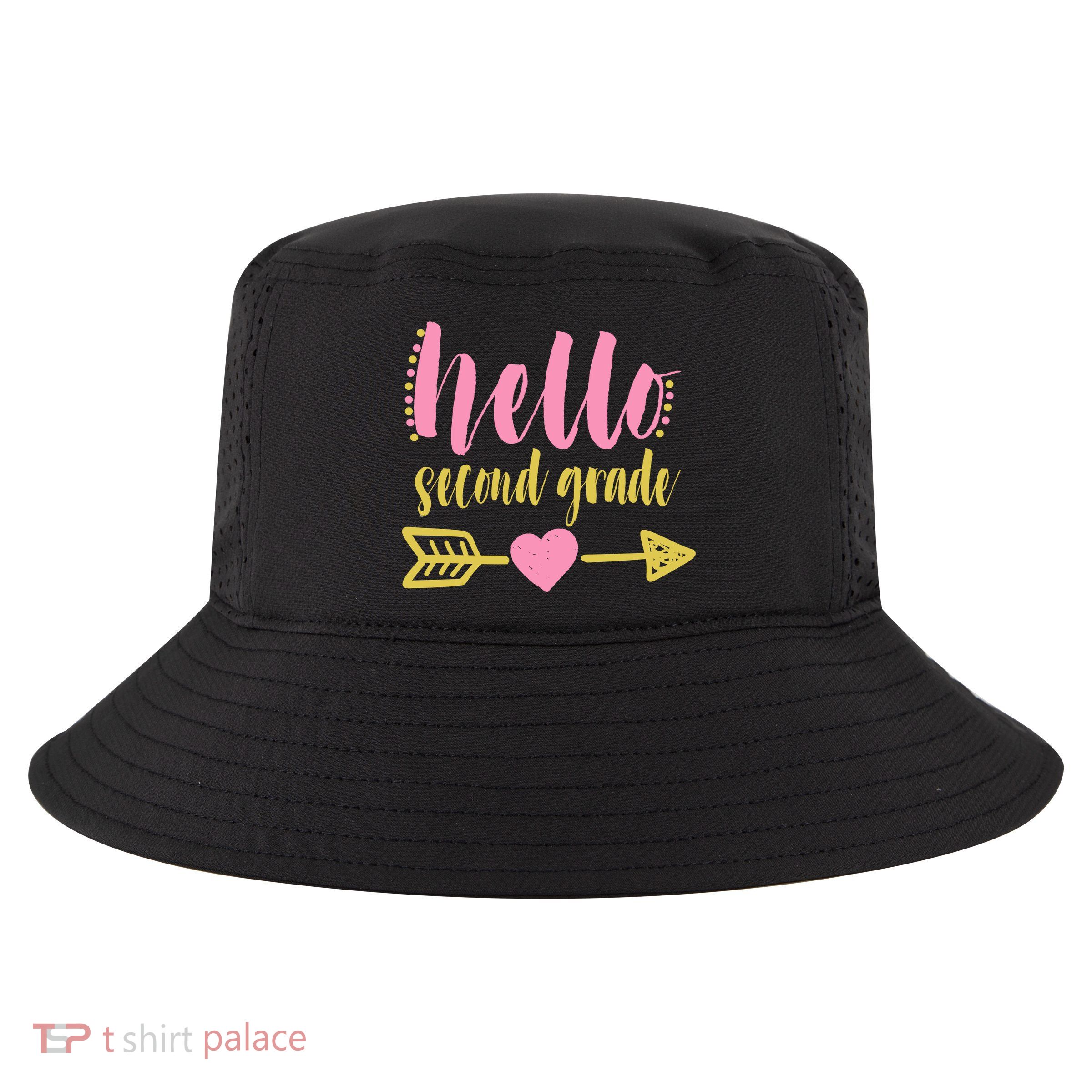 Hello Second Grade Cute Elementary School Cool Comfort Performance Bucket Hat